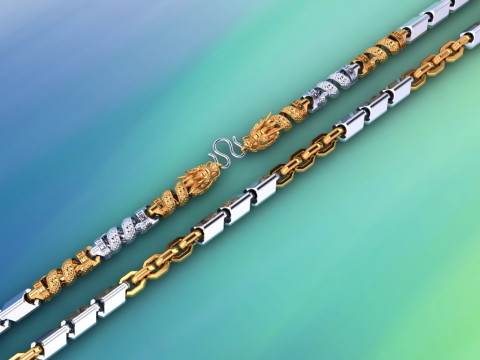 Dragon necklace - Mens necklace - Chain necklaces - N121820 3D Print Model