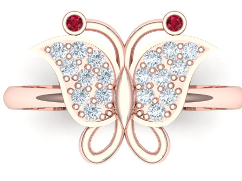 Butterfly ring - Womens ring - N913914 3D printmodel