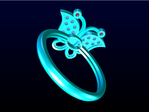 Butterfly ring - Womens ring - N913914 3D printmodel