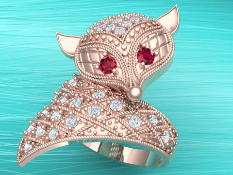 Fox ring - Womens ring - N913953 3D Print Model