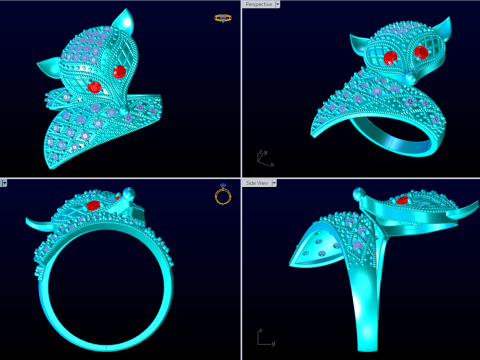 Fox ring - Womens ring - N913953 Modelo de impresión 3D
