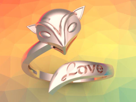 Fox ring - Womens ring - N914047 3D Print Model
