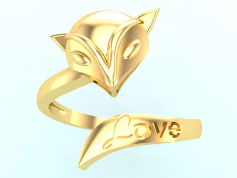 Fox ring - Womens ring - N914047 3D Print Model