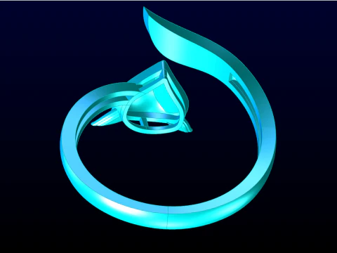 Fox ring - Womens ring - N914047 3D Print Model