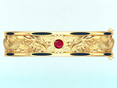 Pulseira drag&atilde;o - Pulseira masculina - N914115 Modelo de Impressão 3D