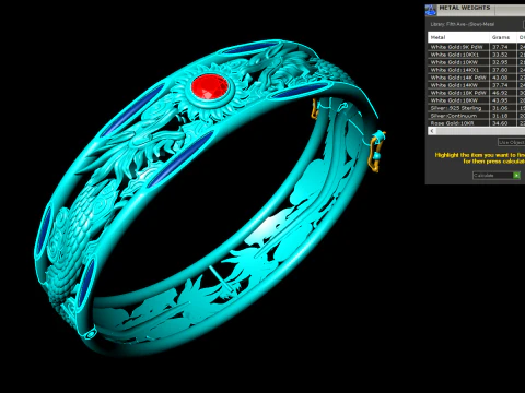 Pulseira drag&atilde;o - Pulseira masculina - N914115 Modelo de Impressão 3D