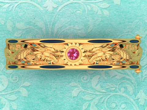 Pulseira drag&atilde;o - Pulseira masculina - N914115 Modelo de Impressão 3D