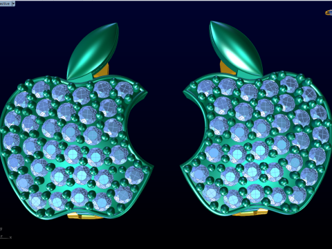 Apple earrings - N915252 Modelo de Impressão 3D