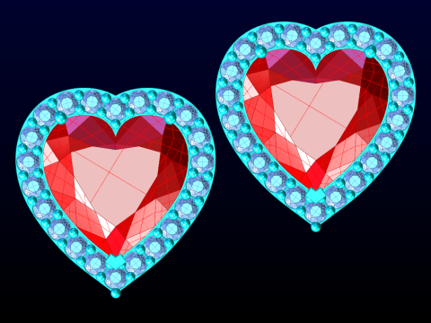 Heart earrings - Love earrings - N915348 Modello di stampa 3D