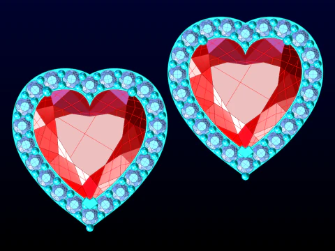 Heart earrings - Love earrings - N915348 3D Print Model