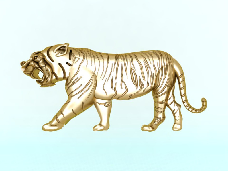 Tiger for jewelry - N915751 3D Print Model .c4d .max .obj .3ds .fbx .stl .blend 