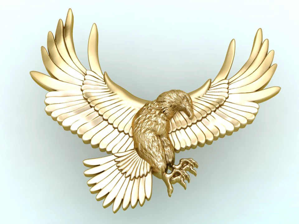 Eagle jewelry - Eagle for jewelry - N330 3D Print Model .c4d .max .obj .3ds .fbx .stl .blend 