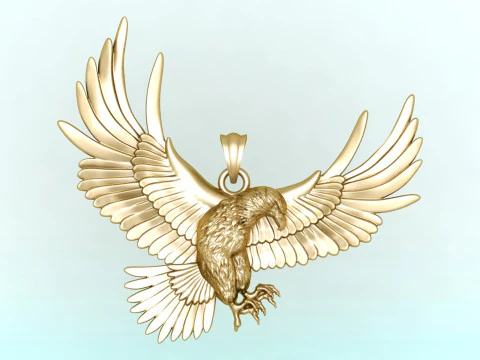 Eagle pendant - Mens pendant - N330 3D Print Model