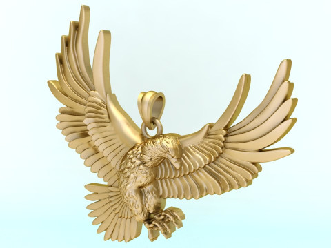Eagle pendant - Mens pendant - N330 3Dプリントモデル