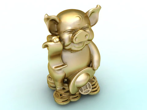 Pig souvenir jewelry - Pig statue - N930 3D Print Model