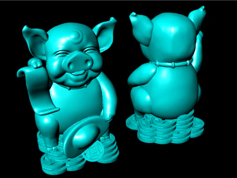 Pig souvenir jewelry - Pig statue - N930 3D Print Model