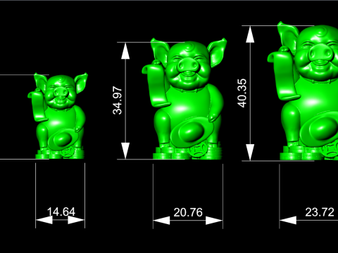 Pig souvenir jewelry - Pig statue - N930 3Dプリントモデル