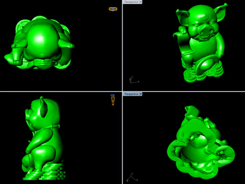 Pig souvenir jewelry - Pig statue - N930 3D Print Model