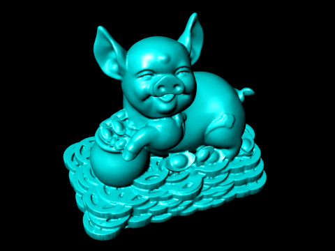 Pig souvenir jewelry - Pig statue - N937 3D Принт Модель