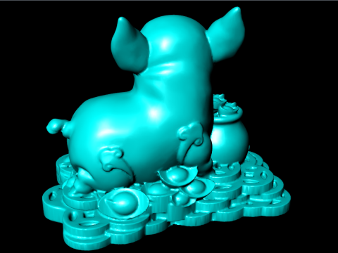 Pig souvenir jewelry - Pig statue - N937 3D Принт Модель