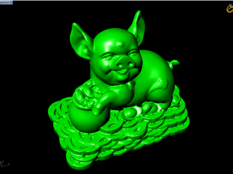 Pig souvenir jewelry - Pig statue - N937 3D Принт Модель