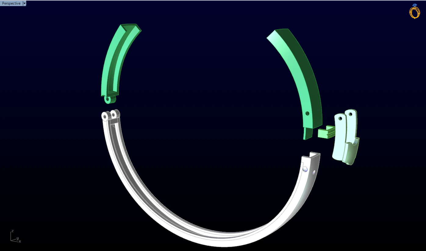Bracelet lock - N916835 3D Print Model .c4d .max .obj .3ds .fbx .stl .blend 