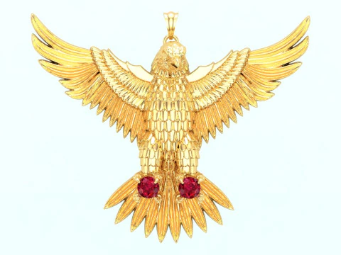 Eagle pendant - Mens pendant - 90mm - N916915 3D Print Model
