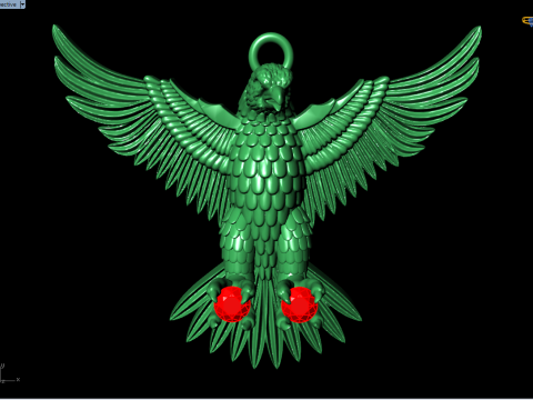 Eagle pendant - Mens pendant - 90mm - N916915 3D Принт Модель