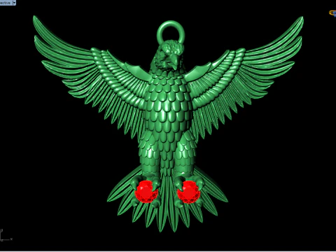 Eagle pendant - Mens pendant - 90mm - N916915 3D Print Model