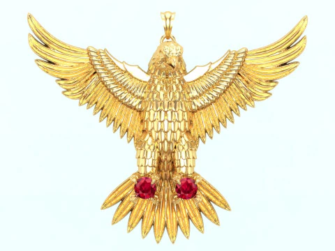 Eagle pendant - Mens pendant - 90mm - N916915 3D Print Model