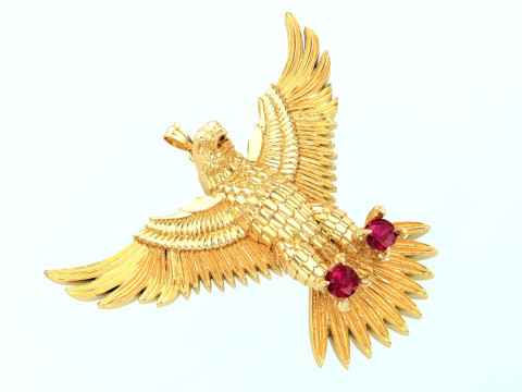 Eagle pendant - Mens pendant - 90mm - N916915 3D Принт Модель