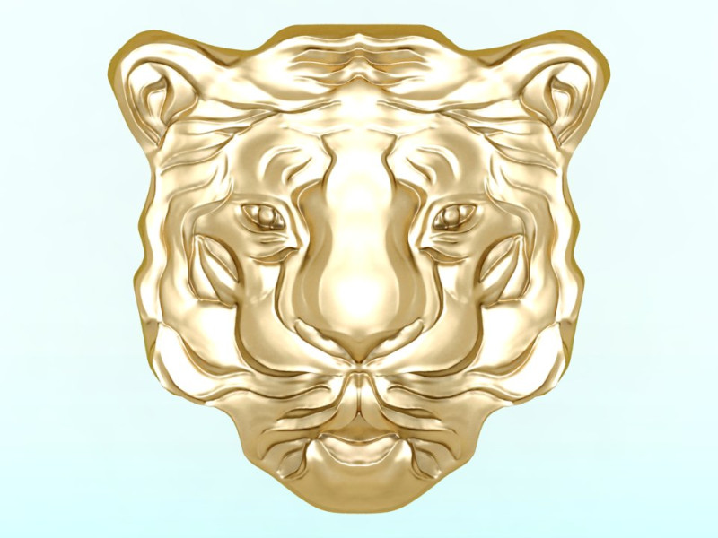 Tigers face for jewelry - Tiger for jewelry - N842 Modelo de impresión 3D .c4d .max .obj .3ds .fbx .stl .blend