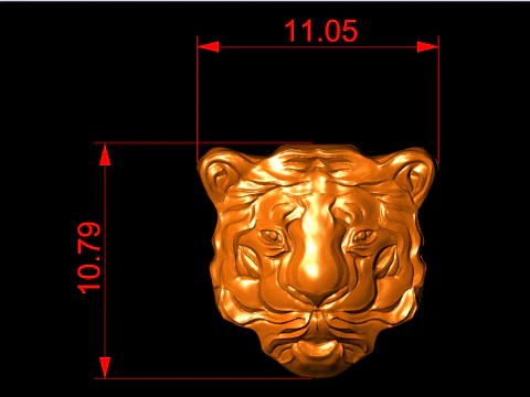 Tigers face for jewelry - Tiger for jewelry - N842 3D Print Model