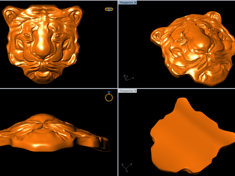 Tigers face for jewelry - Tiger for jewelry - N842 Modelo de impresión 3D