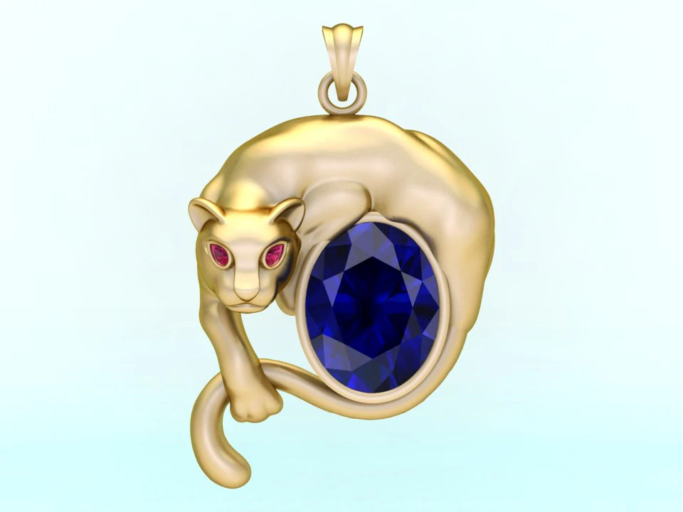 Leopard pendant - Mens Pendants - N851 3D Print Model .c4d .max .obj .3ds .fbx .stl .blend 