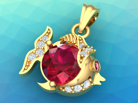 Fish pendant - Womens pendant - N916036 3D Print Model