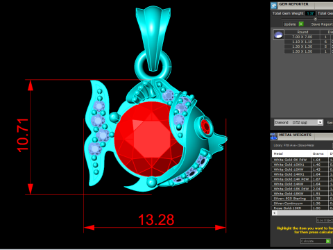 Fish pendant - Womens pendant - N916036 3D Print Model