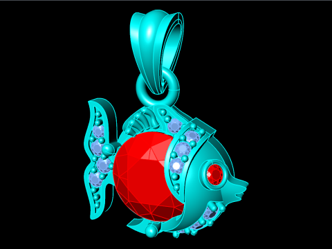 Fish pendant - Womens pendant - N916036 3D Print Model
