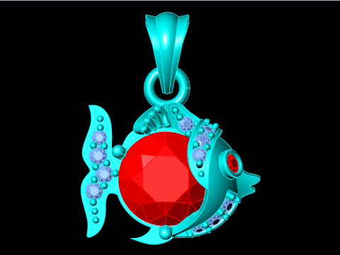 Fish pendant - Womens pendant - N916036 3D Print Model