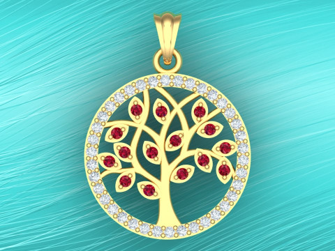 Tree pendant - Womens pendant - N916139 3D 프린트 모델