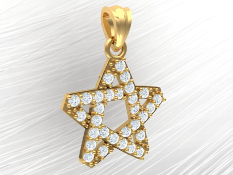 Five pointed star - Star pendant - Womens pendant - N916150 3D Принт Модель