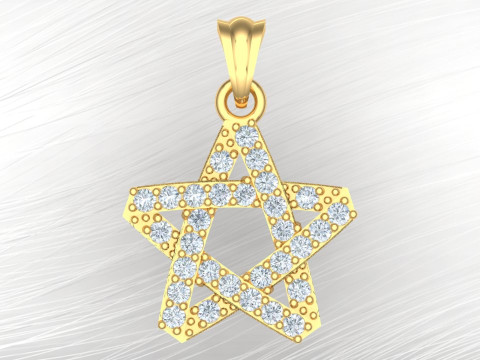 Five pointed star - Star pendant - Womens pendant - N916150 3D Принт Модель