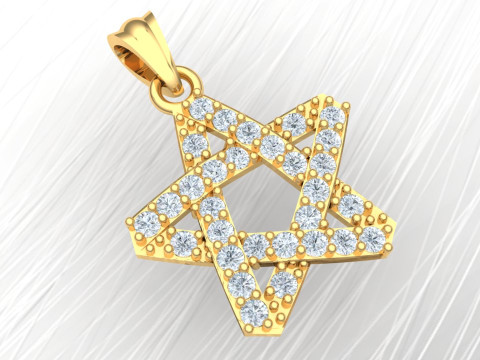 Five pointed star - Star pendant - Womens pendant - N916150 3D Принт Модель