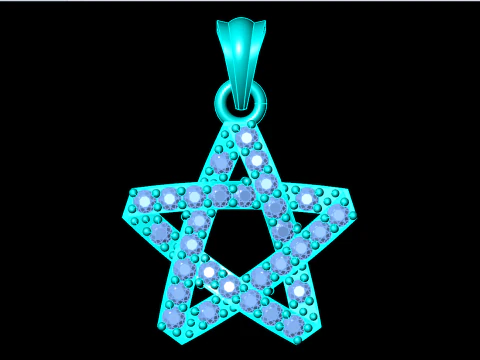 Five pointed star - Star pendant - Womens pendant - N916150 3D Print Model