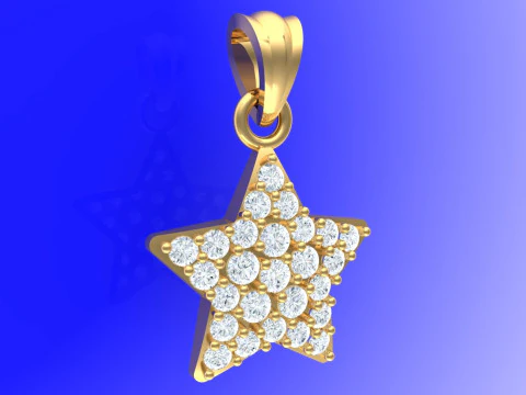 Five pointed star - Star pendant - Womens pendant - N202026 3D Print Model