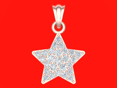 Five pointed star - Star pendant - Womens pendant - N202026 3D Print Model