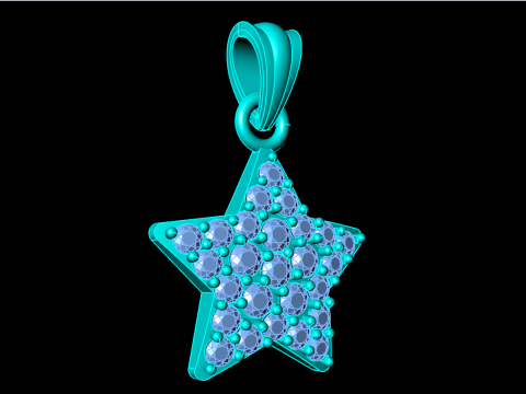 Five pointed star - Star pendant - Womens pendant - N202026 3D Druckmodell
