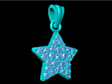 Five pointed star - Star pendant - Womens pendant - N202026 3D Print Model