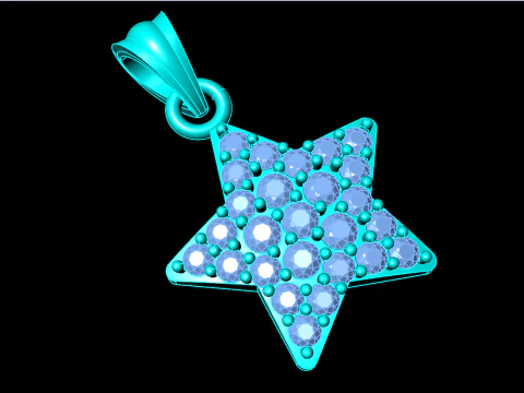 Five pointed star - Star pendant - Womens pendant - N202026 3D Print Model