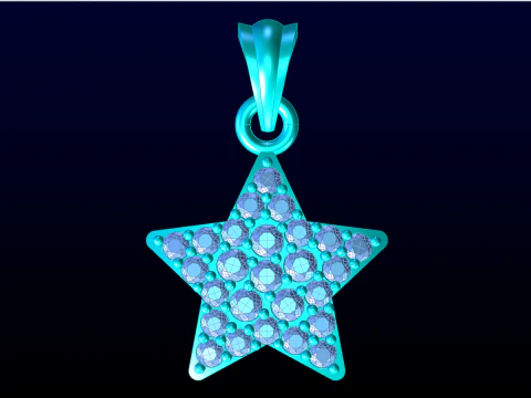 Five pointed star - Star pendant - Womens pendant - N202026 3D Print Model